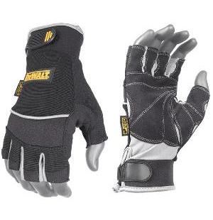 DeWalt DPG230 Gloves Fingerless Technicians Synthetic Leather
