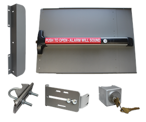 Lockey ED-53 EDGE Safety Panic Shield Kit With Detex V-40 Alarm Panic Bar Lockey ED-53 EDGE Safety Panic Shield Kit With Detex V-40 Alarm Panic Bar