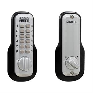 Lockey M210 EZ Marine Grade Satin Chrome Lockey M210 EZ MG Keyless Mechanical Digital Deadbolt Door Lock